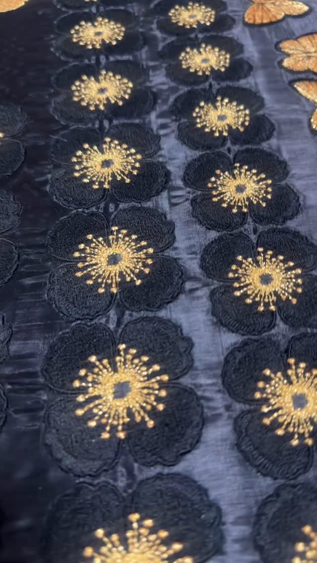 Black Velvet Butterfly Cushion by Baysal Home, A cushion for black velvet sofas, designed with leaf, flower, and butterfly details.